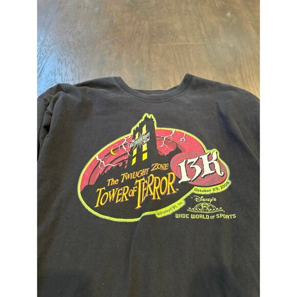 Disney Men's Black Medium Twilight Zone Tower of Terror 13K long sleeve - Picture 2 of 6